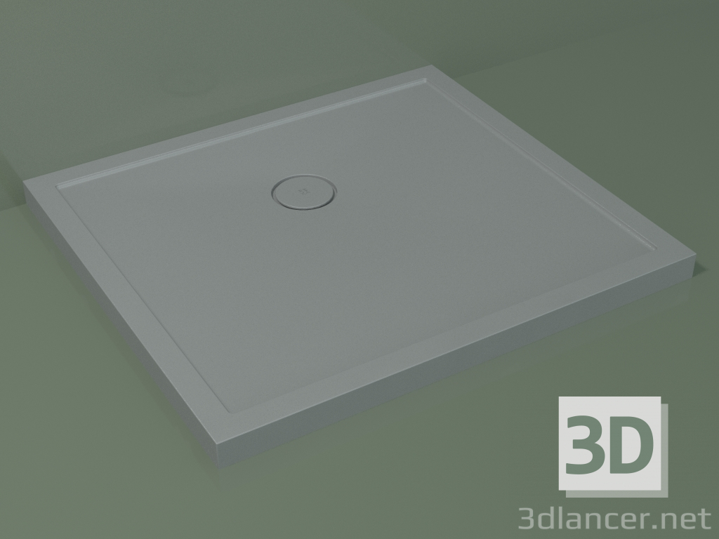 3D modeli Duş teknesi Medio (30UM0138, Gümüş Gri C35, 100x90 cm) - önizleme