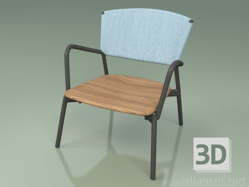 3D Modell Stuhl 027 (Metal Smoke, Batyline Sky) - Vorschau