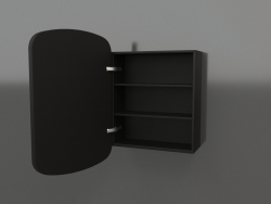 Espejo (con cajón abierto) ZL 17 (460x200x695, madera negra)