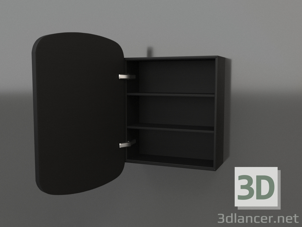 modello 3D Specchio (con cassetto a giorno) ZL 17 (460x200x695, legno nero) - anteprima