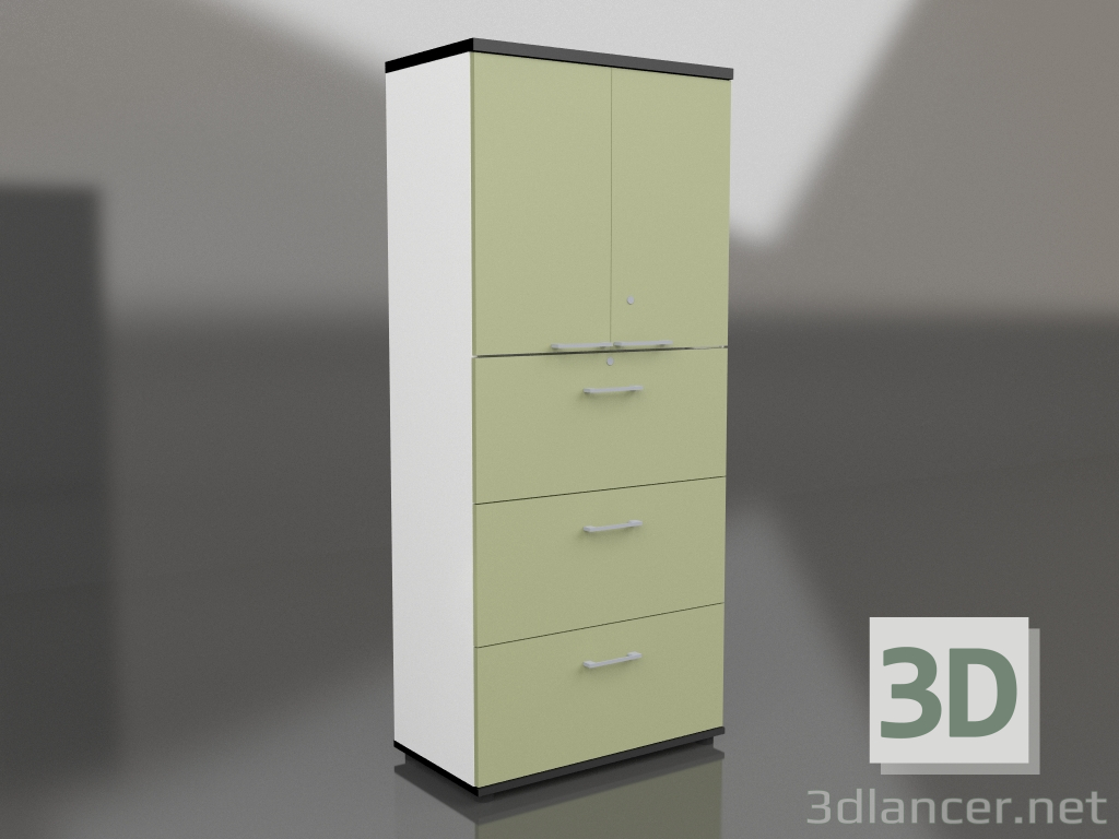 3D modeli Dosya dolabı Standart A54C4 (801x432x1833) - önizleme