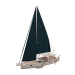 3d Sailing Yacht Hylas H57 model buy - render