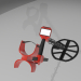 3d model metal detector - preview