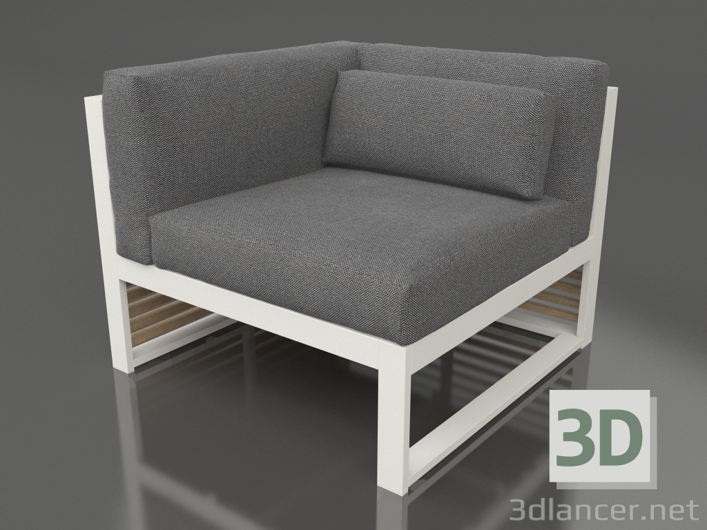 modèle 3D Canapé modulable section 6 gauche (Gris agate) - preview