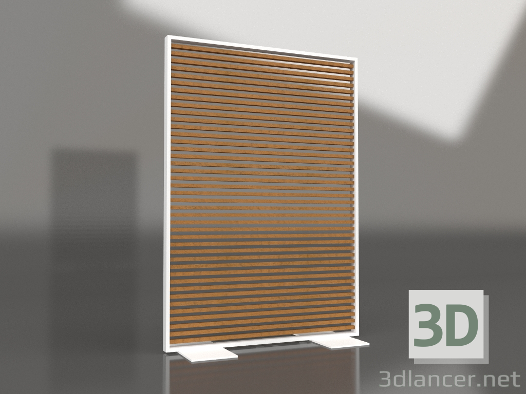 3D Modell Trennwand aus Kunstholz und Aluminium 120x170 (Roble golden, Weiß) - Vorschau