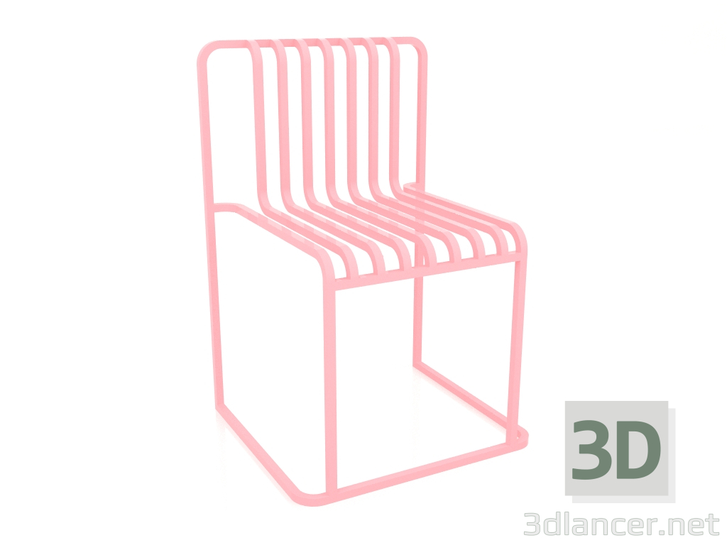 3d model Dining chair (Pink) - preview