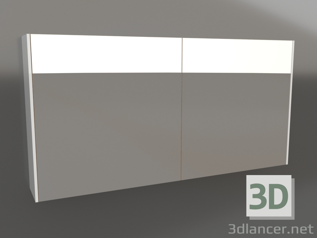 modello 3D Armadietto a specchio 120 cm (MOB0412+MOB0717W) - anteprima