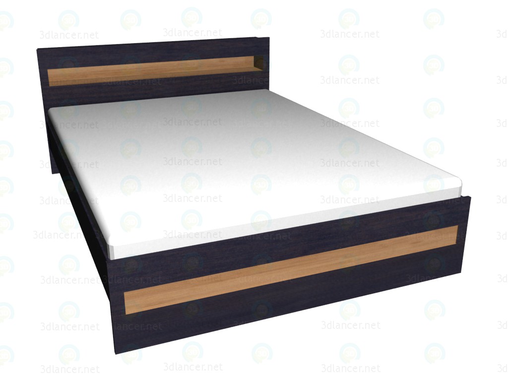 3d model Cama doble 160x220 - vista previa