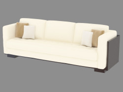 sofá de couro Triplo