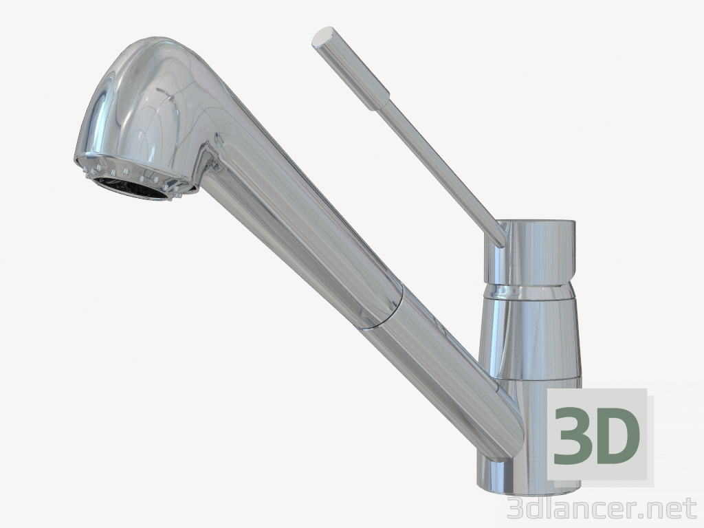modello 3D Miscelatore monocomando con annaffiatoio retrattile (13158) - anteprima