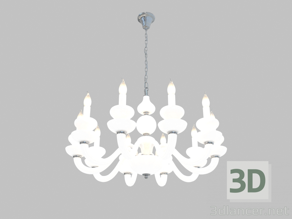 3d model Chandelier (1910S white) - preview