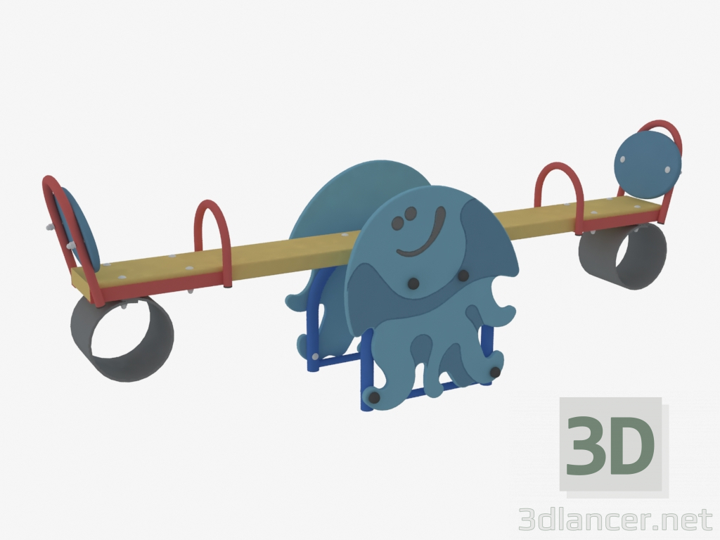 3d модель Гойдалка-балансир дитячого ігрового майданчика Медуза (6215) – превью