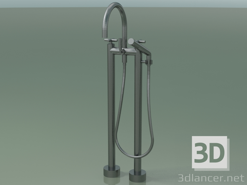 3d model Mezclador de bañera de dos orificios para instalación independiente (25943892-99) - vista previa