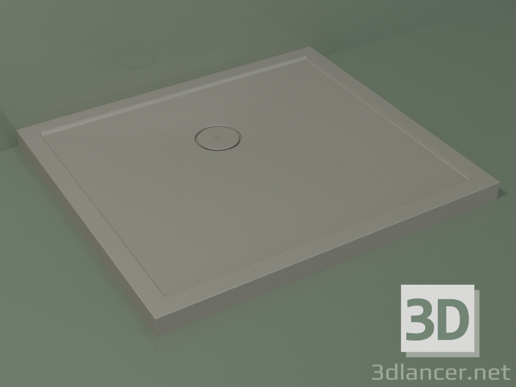 3D modeli Duş teknesi Medio (30UM0138, Clay C37, 100x90 cm) - önizleme