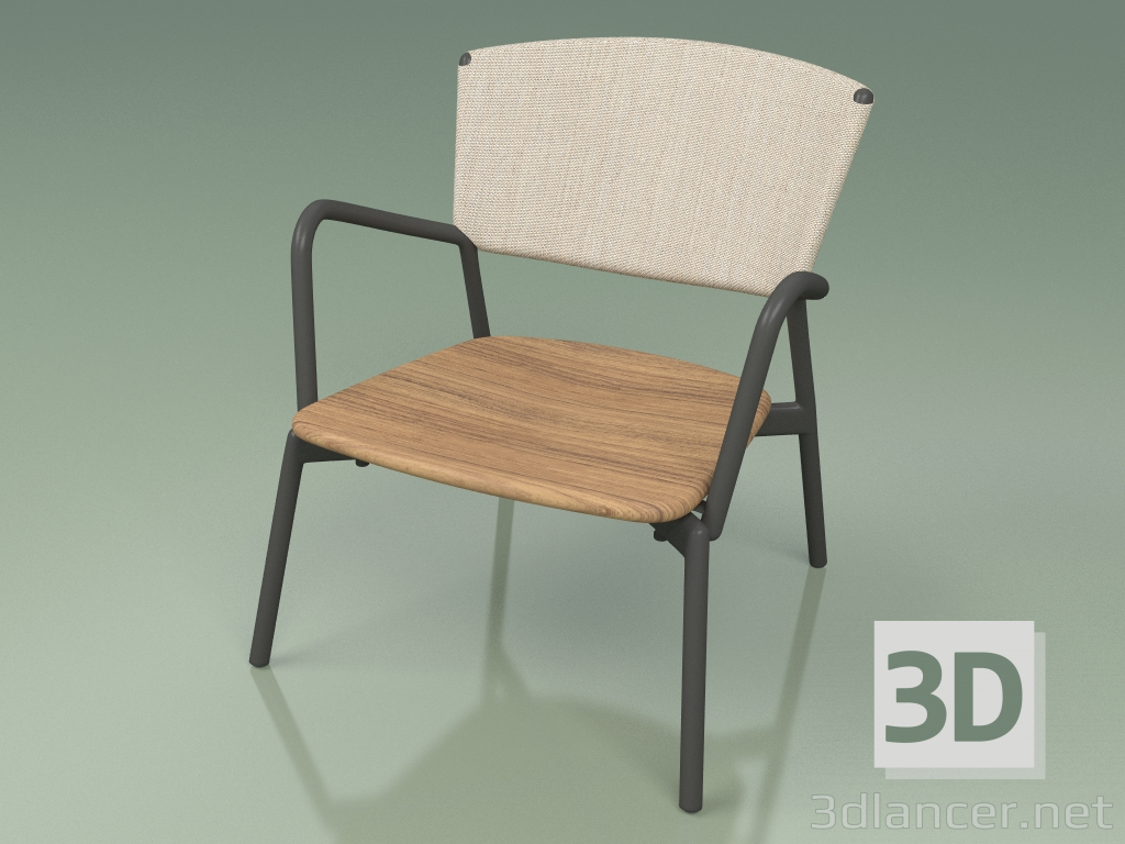 3D Modell Stuhl 027 (Metal Smoke, Batyline Sand) - Vorschau
