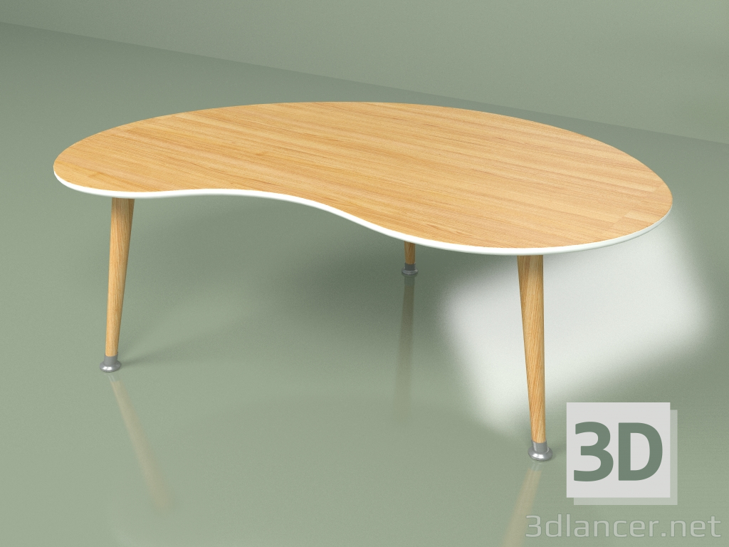 modèle 3D Table basse Placage rein (blanc) - preview