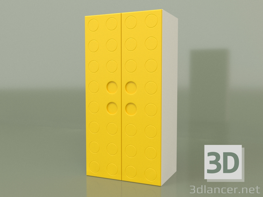 3D Modell Doppelkleiderschrank (Gelb) - Vorschau