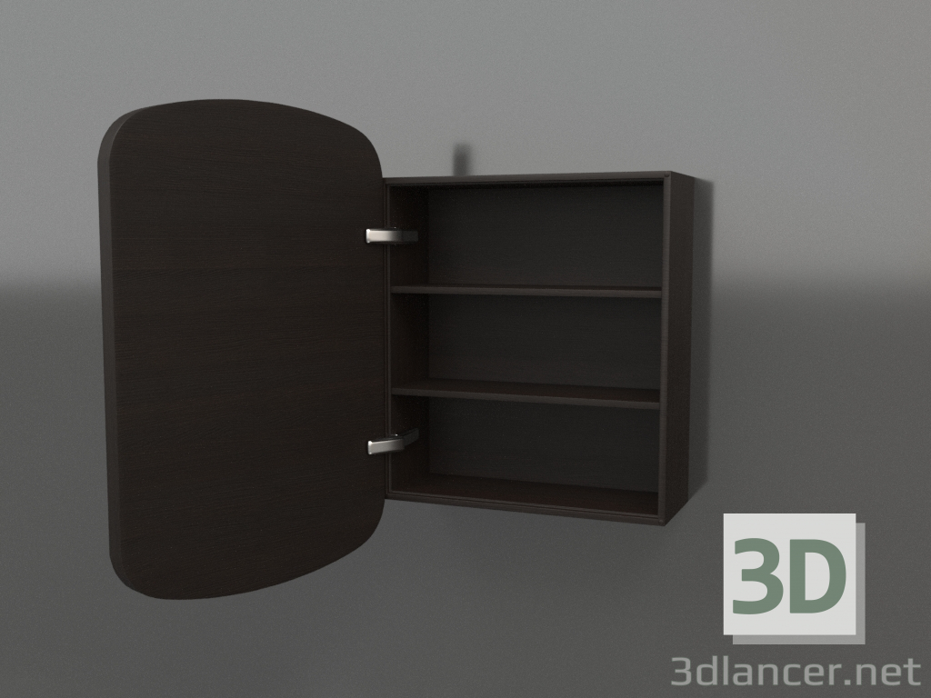 3D Modell Spiegel (mit offener Schublade) ZL 17 (460x200x695, Holzbraun dunkel) - Vorschau