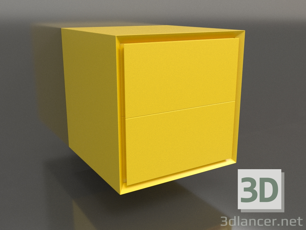 3 डी मॉडल कैबिनेट टीएम 011 (400x400x400, चमकदार पीला) - पूर्वावलोकन
