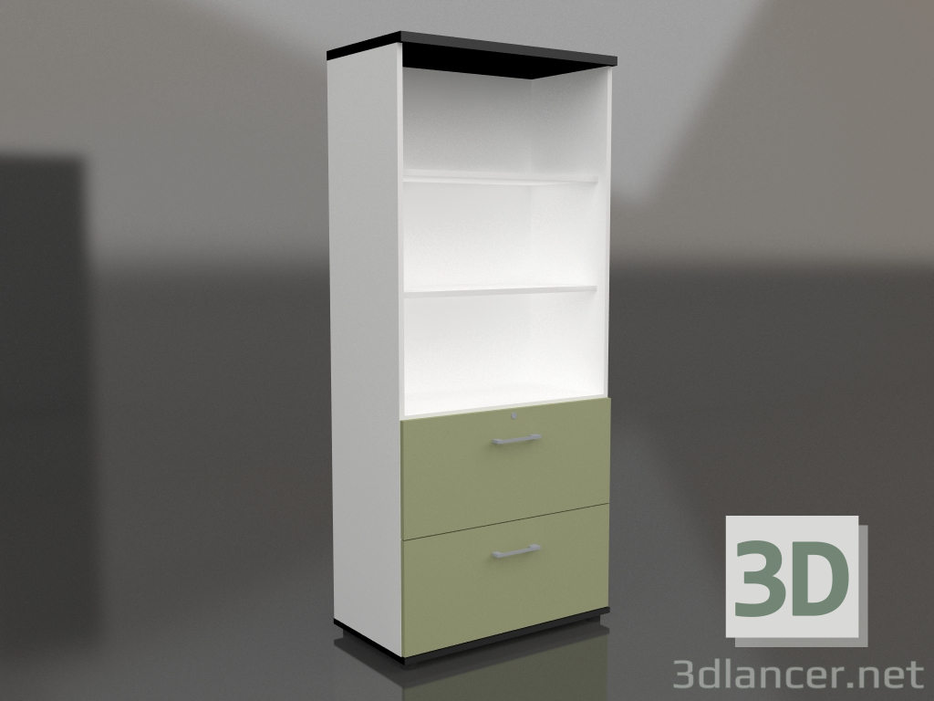 3D modeli Dosya dolabı Standart A54D4 (801x432x1833) - önizleme
