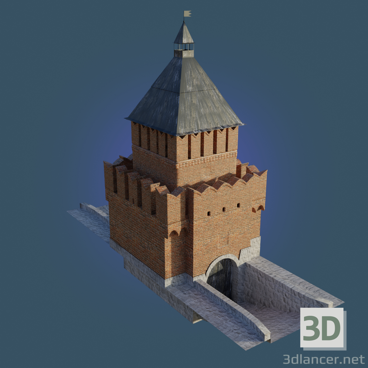 3D Pyatnitskih kapı kulesi modeli satın - render