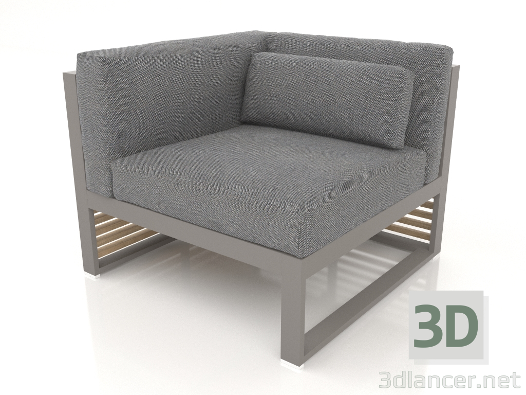 3D modeli Modüler kanepe, sol bölüm 6 (Kuvars grisi) - önizleme