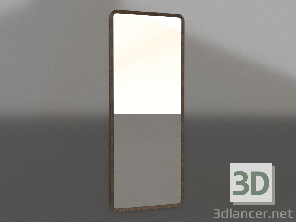 3d model Wall mirror 1800x700 mm (lightened ash walnut) - preview