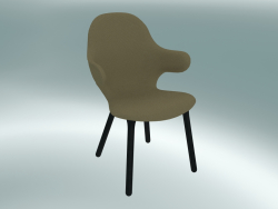 Prendedor da cadeira (JH1, 59x58 H 88cm, carvalho manchado preto, Hallingdal - 224)