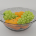 modello 3D di Vaso in vetro "Cuore" con frutti comprare - rendering