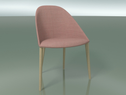 Stuhl 2207 (4 Holzbeine, gepolsterte, gebleichte Eiche)