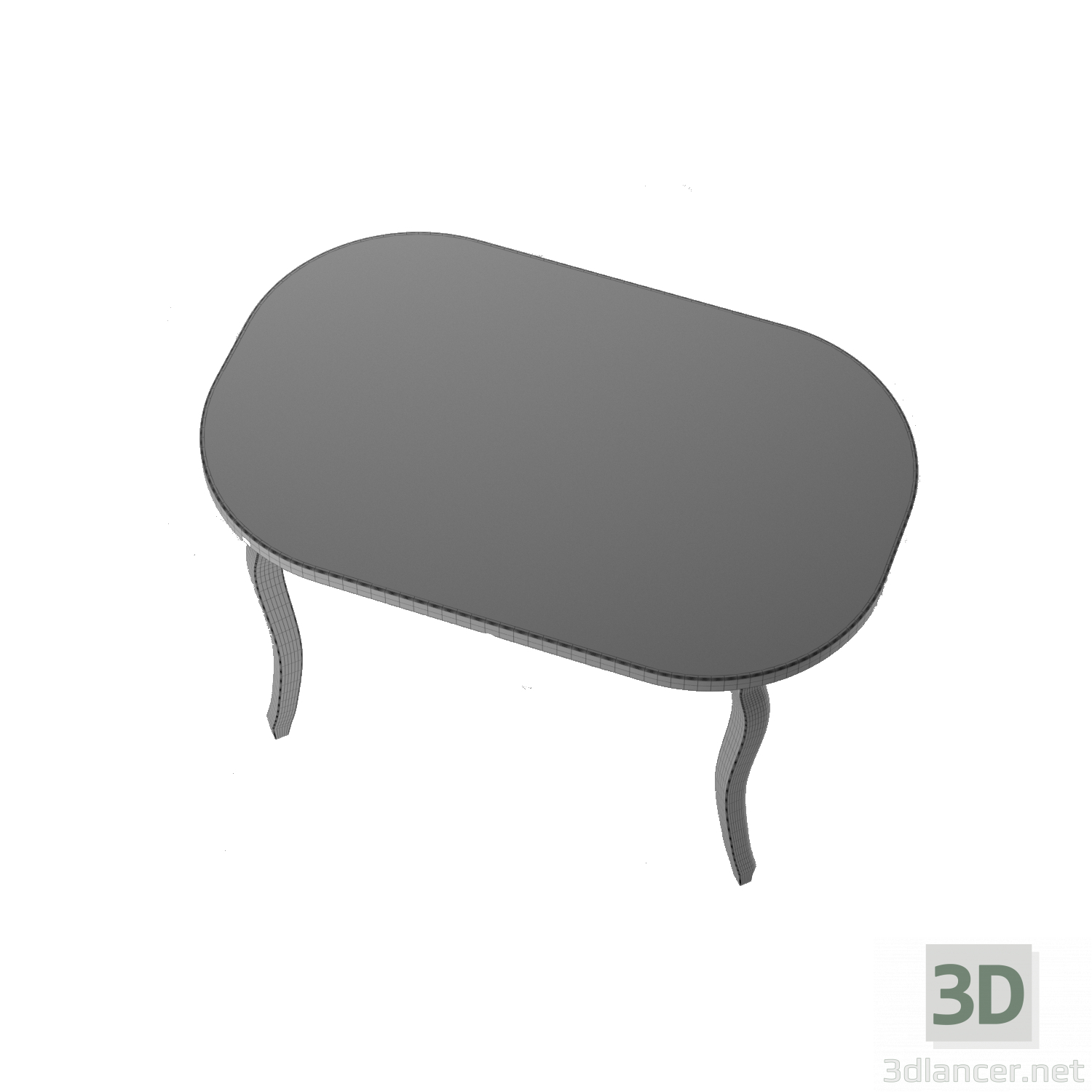 modèle 3D Table à manger de style classique - preview