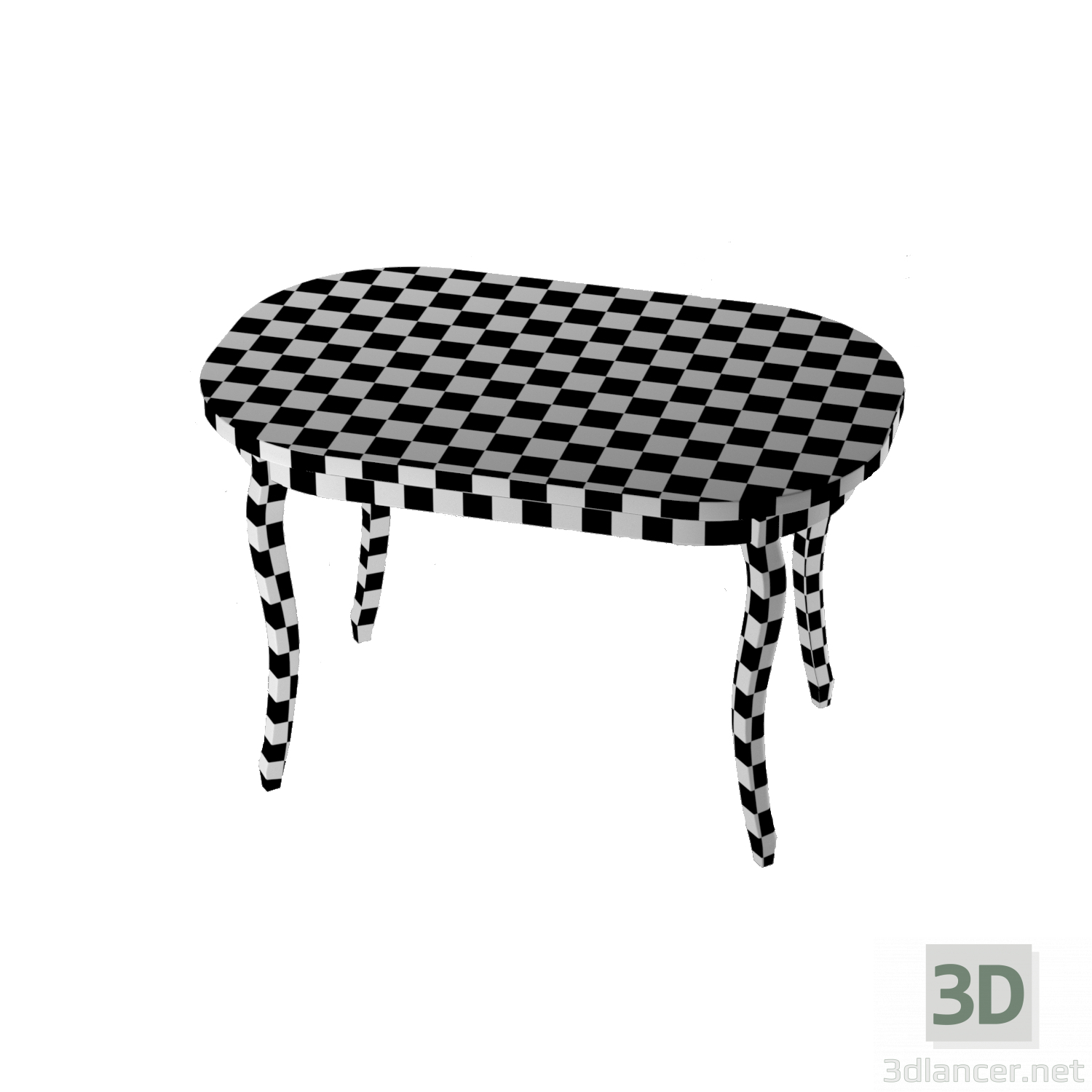 3d model Mesa de comedor en estilo clásico. - vista previa