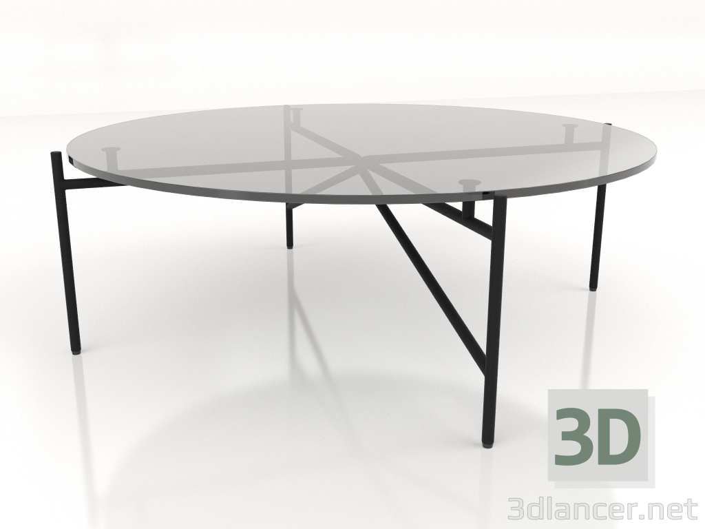 3d модель Стол низкий d90 со стеклянной столешницей – превью