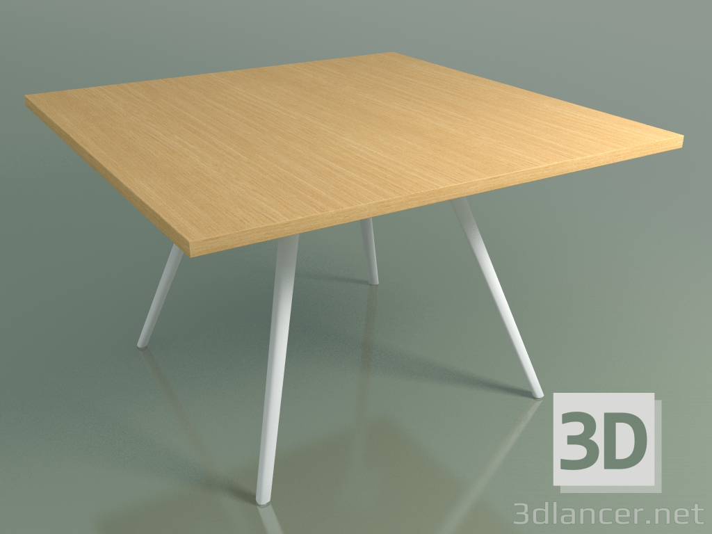 modello 3D Tavolo quadrato 5435 (H 74 - 120x120 cm, impiallacciato rovere naturale L22, V12) - anteprima