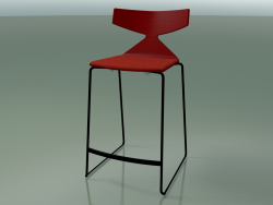Stackable Bar Stool 3712 (with cushion, Red, V39)