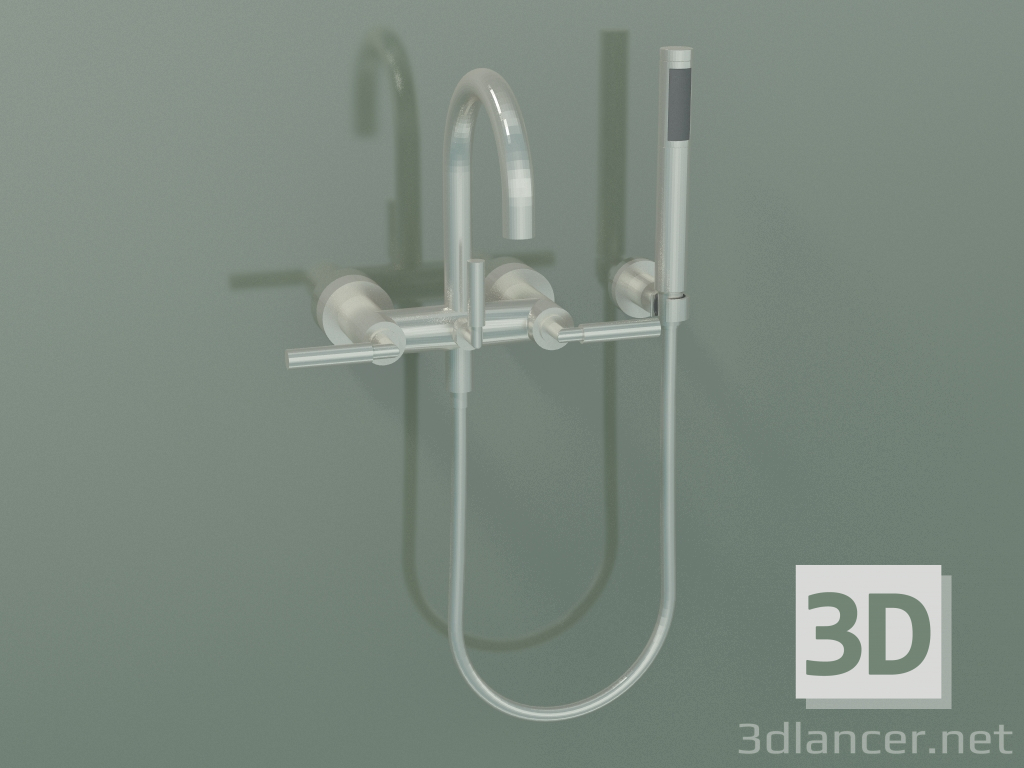 3D Modell Wandbademischer mit Handbrause (25 133 882-06) - Vorschau