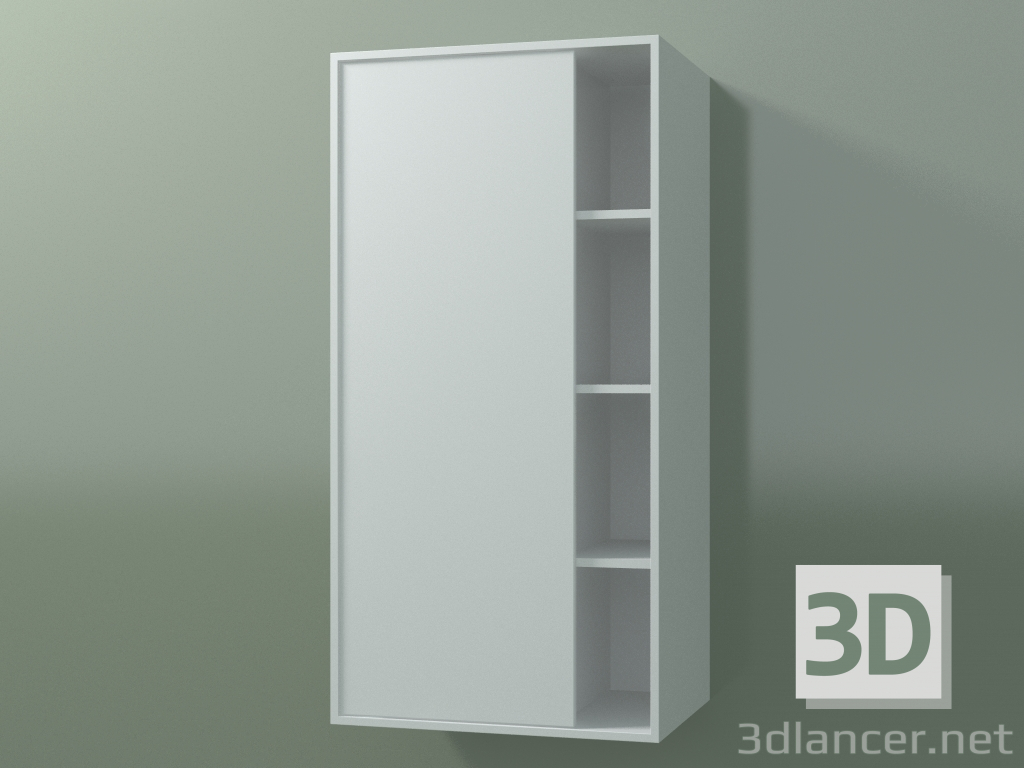 3 डी मॉडल 1 बाएं दरवाजे के साथ दीवार कैबिनेट (8CUCСDS01, ग्लेशियर व्हाइट C01, L 48, P 36, H 96 सेमी) - पूर्वावलोकन