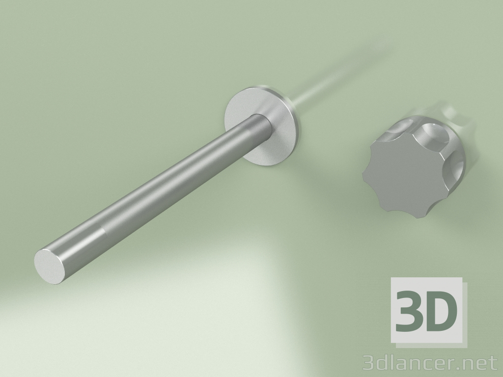 modello 3D Miscelatore idroprogressivo a parete con bocca erogazione (17 11, AS) - anteprima