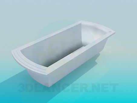 modelo 3D Baño con fondo rectangular - escuchar modelo 3D Baño con fondo rectangular - escuchar