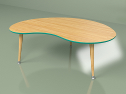 Table basse Placage de rein (turquoise)