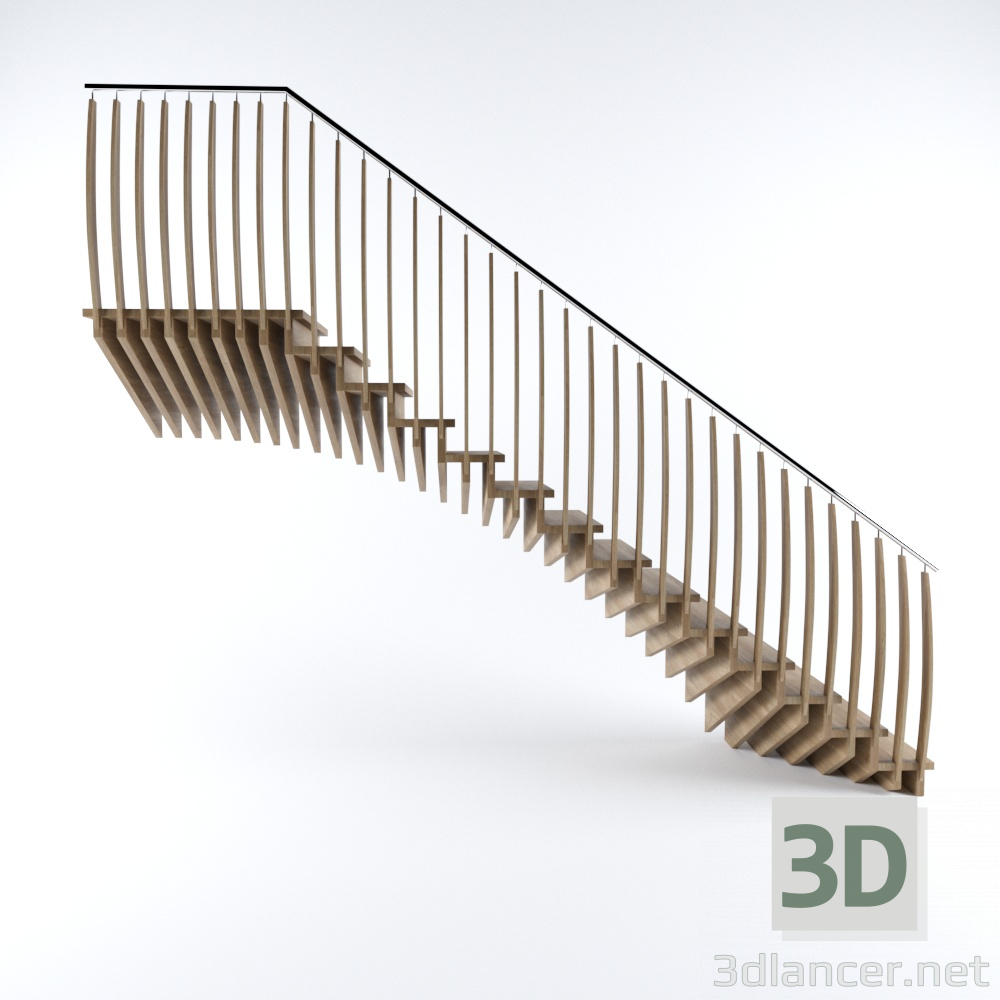 3d MindStep stairs model buy - render