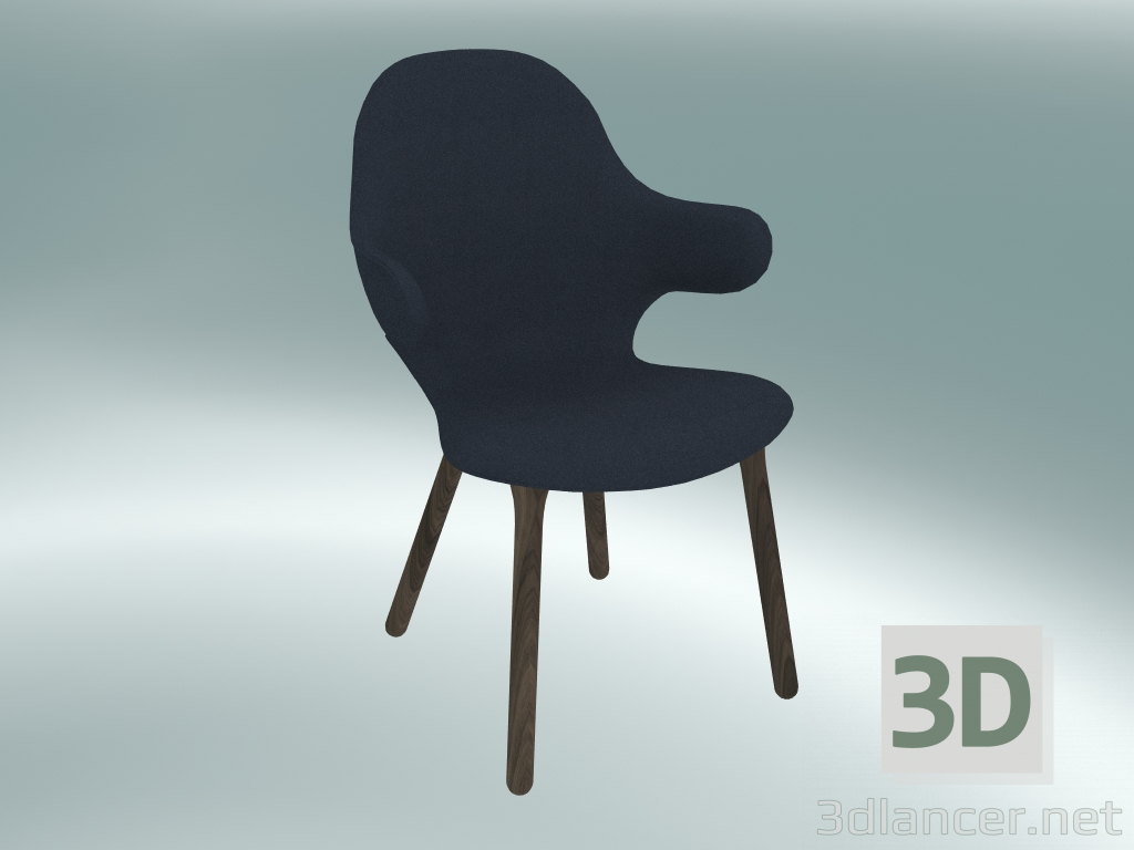 modèle 3D Chair Catch (JH1, 59x58 H 88cm, Chêne huilé fumé, Divina - 793) - preview