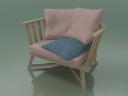 Semicircular armchair (07, Rovere Sbiancato)