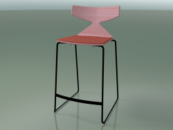 Stackable Bar Stool 3712 (with cushion, Pink, V39)