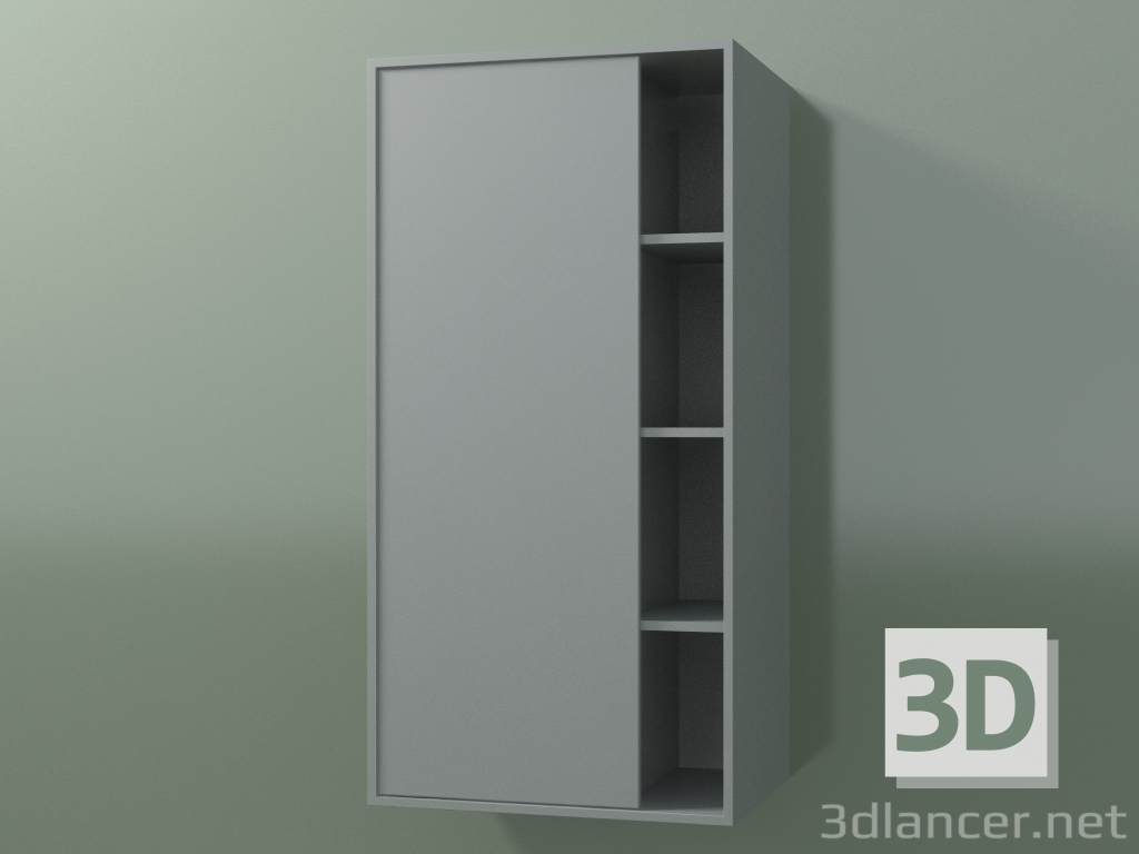 3 डी मॉडल 1 बाएं दरवाजे के साथ दीवार कैबिनेट (8CUCСDS01, सिल्वर ग्रे C35, L 48, P 36, H 96 सेमी) - पूर्वावलोकन
