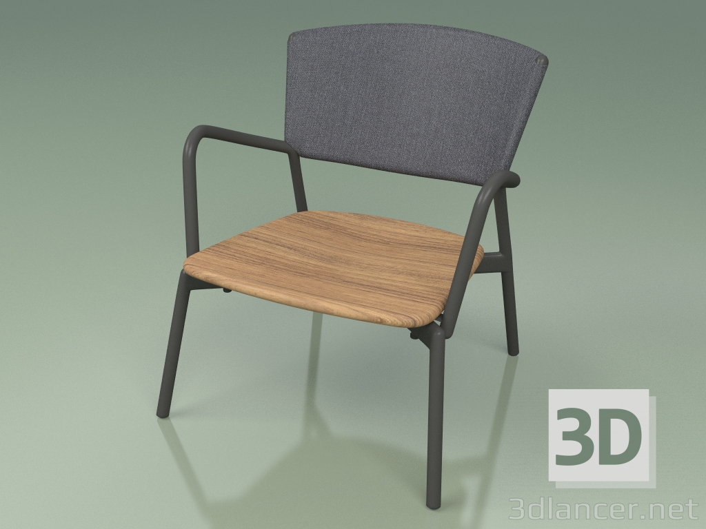 3D Modell Sessel 027 (Metal Smoke, Batyline Grey) - Vorschau