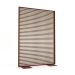 3d model Partition made of artificial wood and aluminum 120x170 (Teak, Wine red) - preview