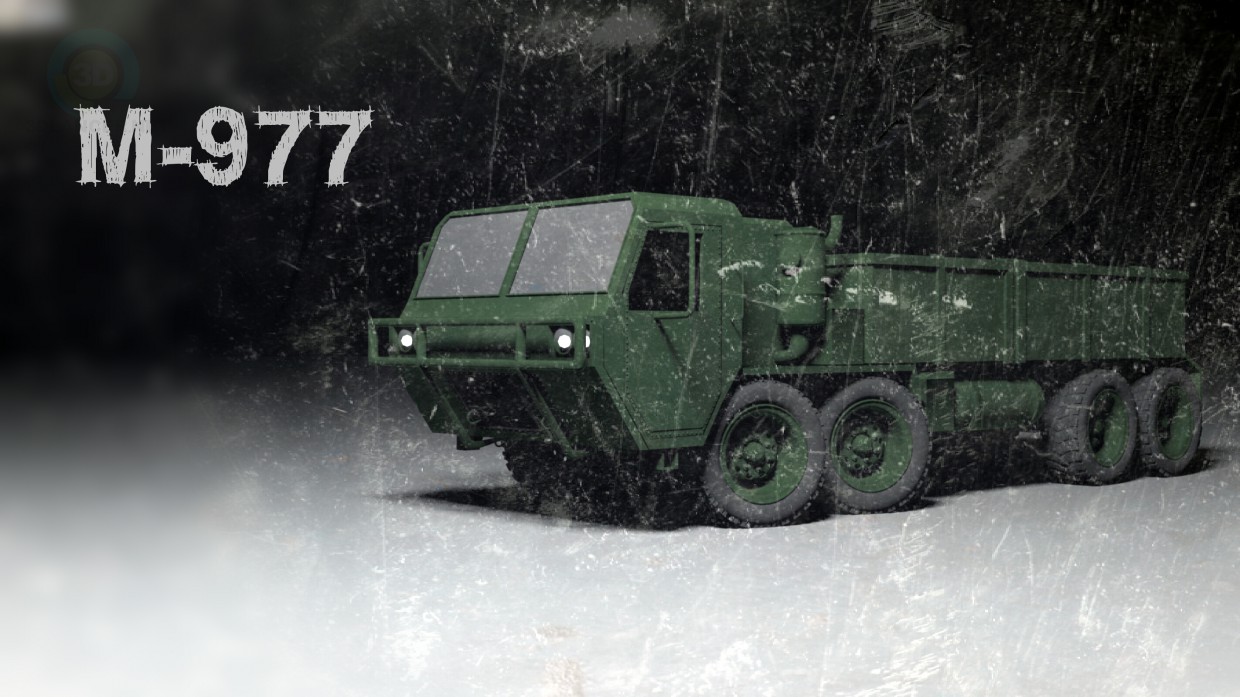 3d model Truck M-977 - preview 3d model Truck M-977 - preview