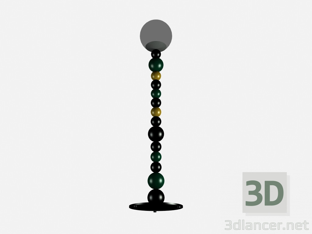 modello 3D Lampada da terra autoportante RGB - anteprima