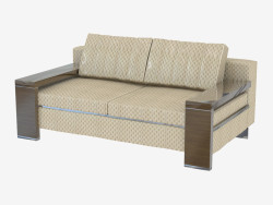 Doppel-Sofa mit Stoffpolsterung